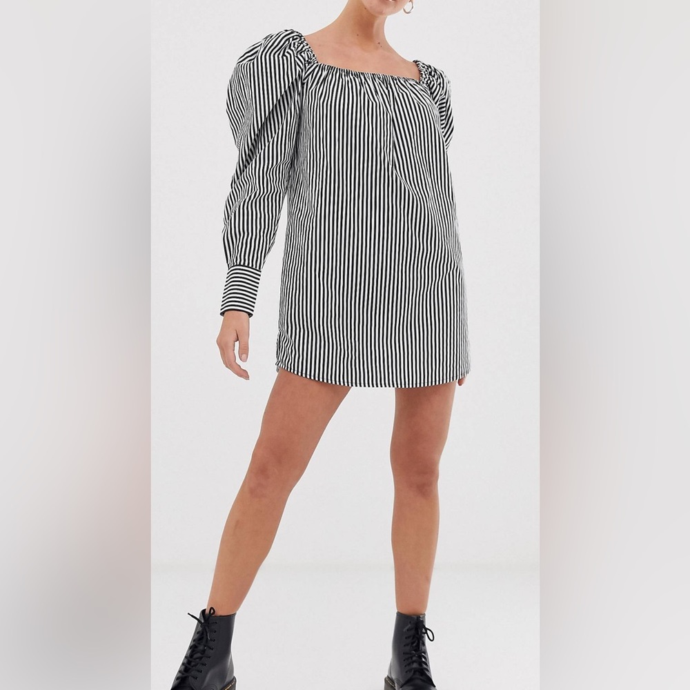 Black and white collusion mini shirt dress. Never worn. No tags.